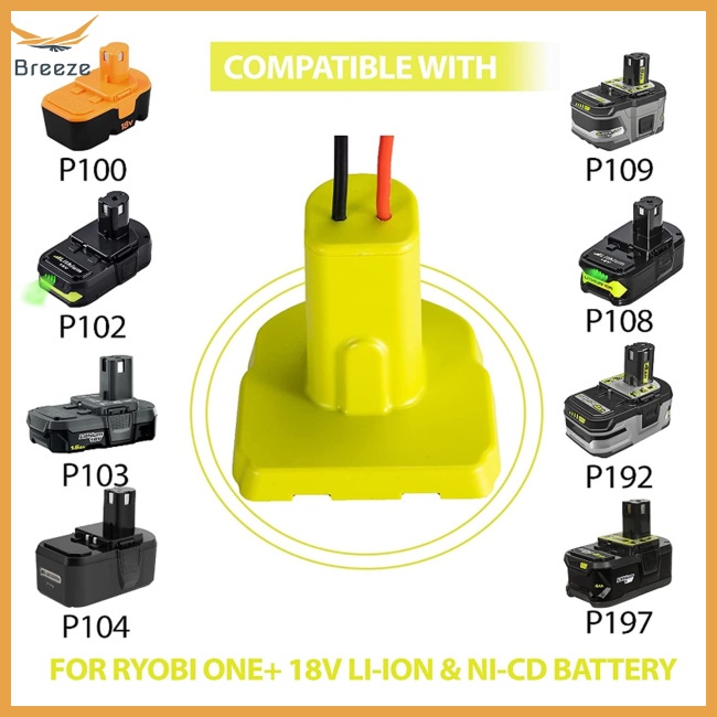 Bộ Chuyển Đổi Pin Gió Tương Thích Với Ryobi One + 18v Kết Nối Nguồn Với Giá Đỡ Cầu Chì 30a