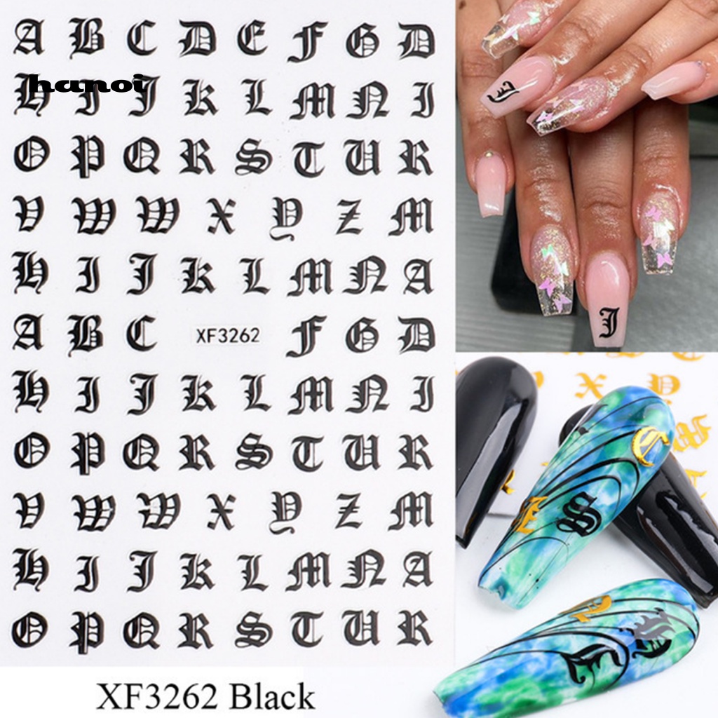 Set 8 Miếng Dán 3D Trang Trí Móng Tay Nghệ Thuật