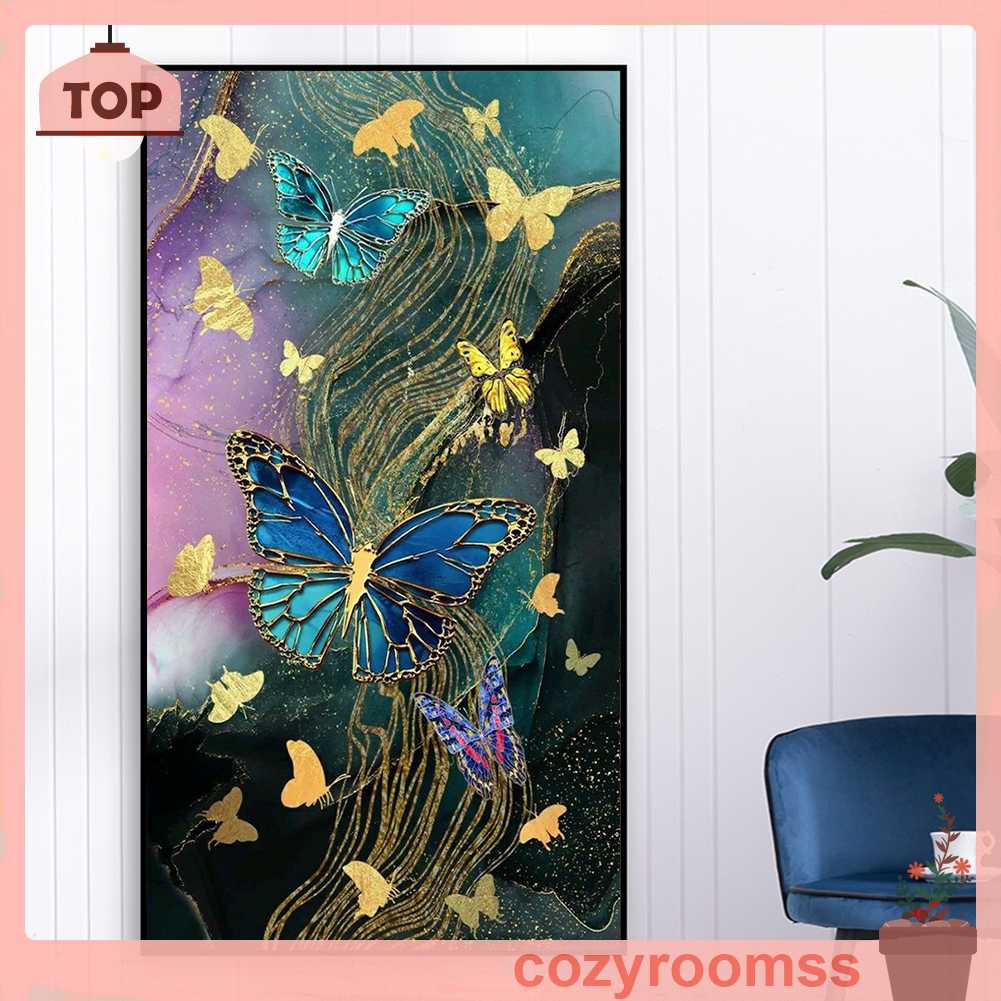 Tranh Đính Đá Kim Cương Toàn Bộ 5D DIY Hình Vẽ Bướm