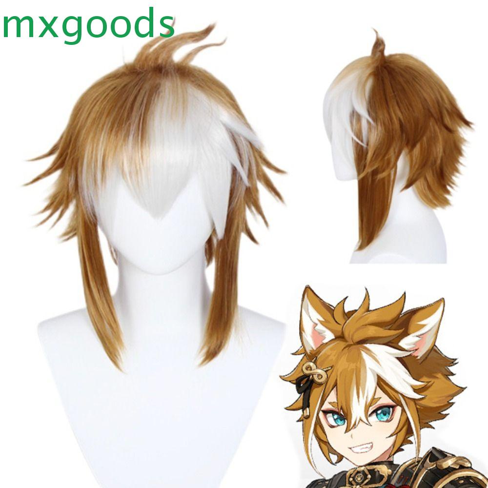 Tóc Giả Cosplay Nhân Vật Gorou Bằng Sợi Tổng Hợp Mềm Mại Tự Nhiên Chịu Nhiệt Độ Cao