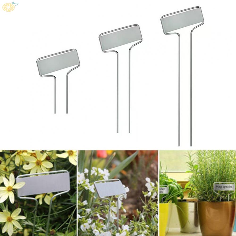 【VARSTR】Plant Labels Metal Plate Pendant Planting Reusable Stake Tags 20pcs Courtyard