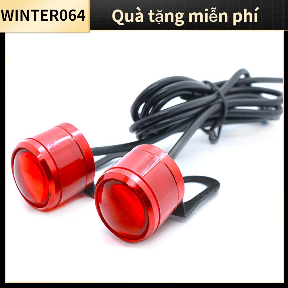 Winter064 Đèn LED Xe Máy Ánh Sáng Nhấp Nháy Hợp Kim Nhôm 12V 2W Cảnh Báo Flash Phanh Để Sửa Đổi