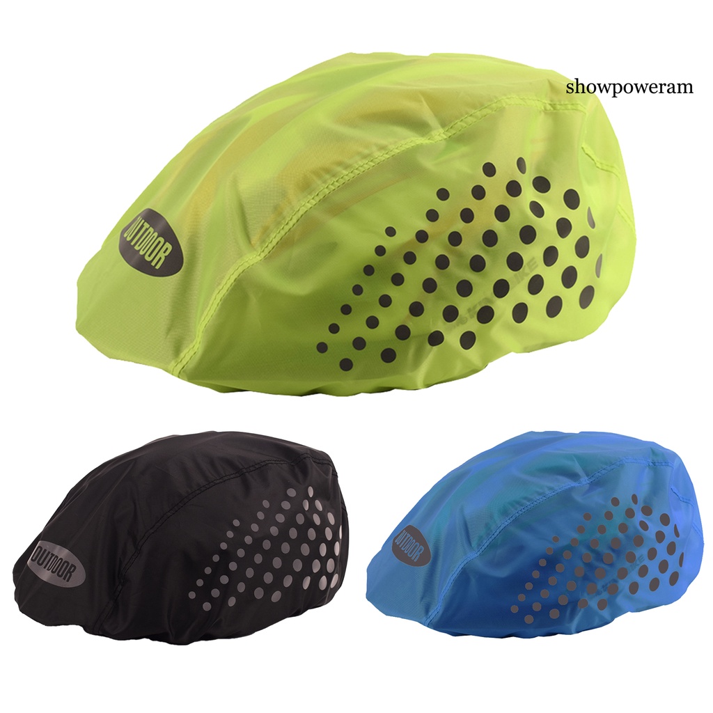 Vỏ Bọc Mũ Bảo Hiểm Bằng Vải Oxford Họa Tiết Chấm Bi Phản Quang Chống Thấm Nước Tiện Dụng