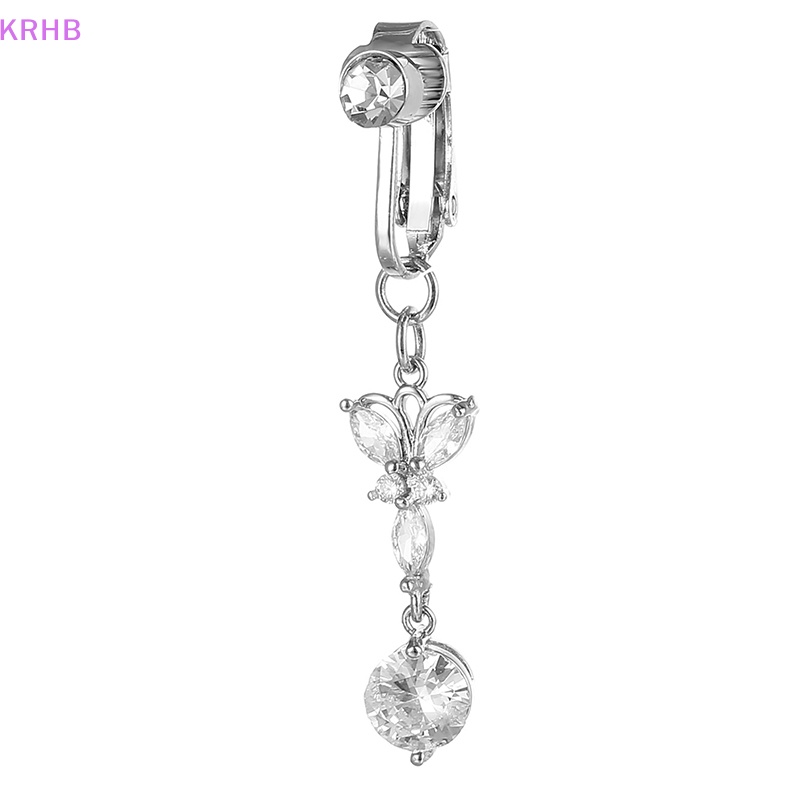 Khuyên Rốn Hình Bướm Đính Đá Zircon Giả Quyến Rũ Cho Nữ Mới