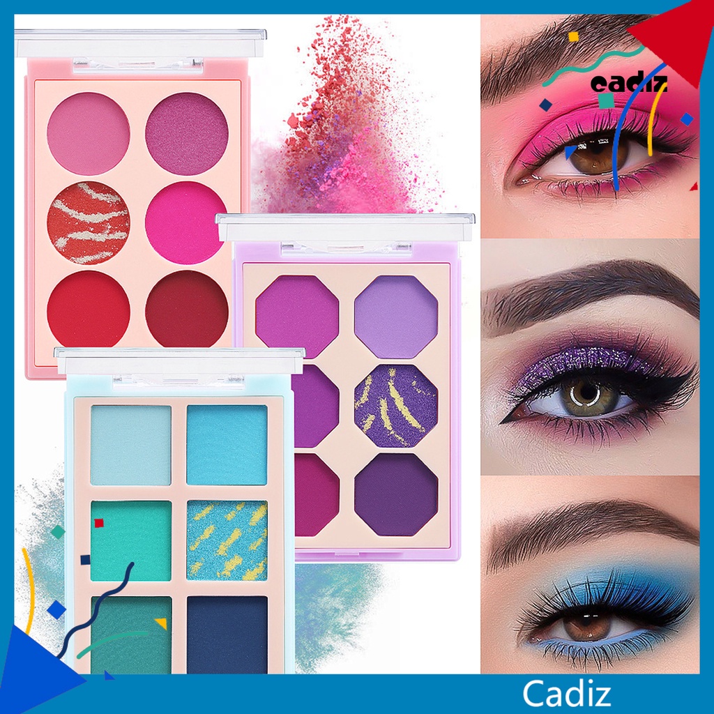 Bảng Phấn Mắt 6 Màu Sắc Tố Ngọc Trai Chống Nhòe Lên Màu Cực Chuẩn