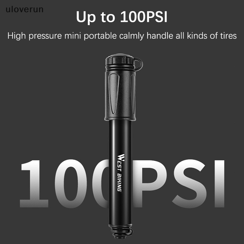 Bơm Xe Đạp Mini Cầm Tay 100Psi Chất Liệu Hợp Kim Nhôm