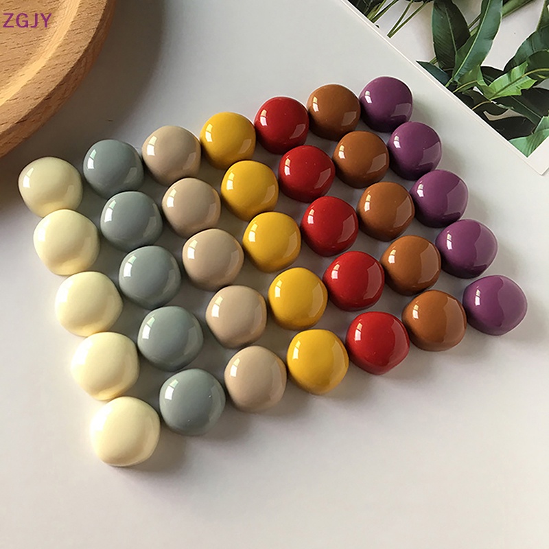 Set 10 Nam Châm Hình Tròn 15mm Nhiều Màu Sắc Dùng Để Trang Trí Tủ Lạnh Mới