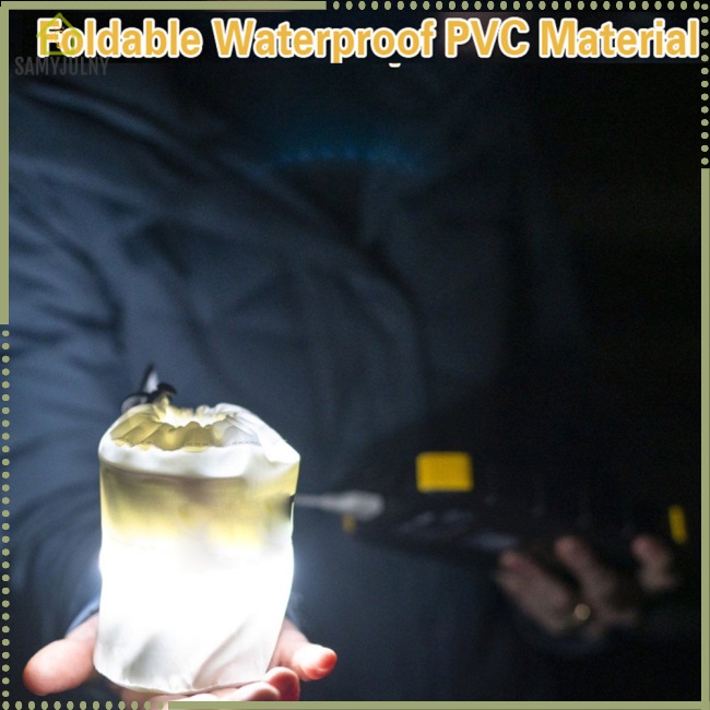 Đèn Led Bơm Hơi Có Thể Gấp Gọn Kèm Sạc Usb Tiện Dụng Mang Theo Du Lịch / Dã Ngoại