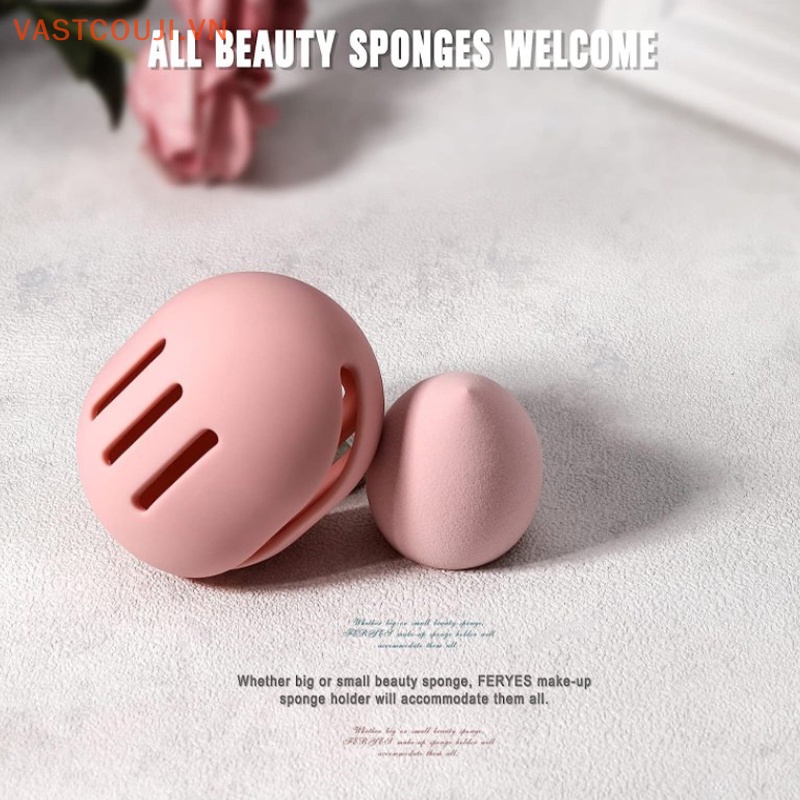 BEAUTY BLENDER Hộp Đựng Mút Trang Điểm VASTJI Bằng Silicon Thân Thiện Với Môi Trường Nhiều Lỗ