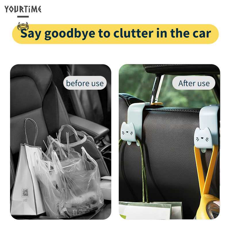 Bộ 2 Móc Treo Đồ Hình Chữ S Gắn Ghế Ngồi Xe Hơi Tiện Dụng