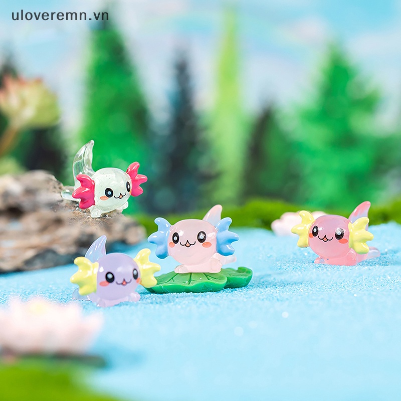 Bộ 2 Tượng Rồng Lục Giác Hoạt Hình Mini Màu Dạ Quang Trang Trí Tiểu Cảnh