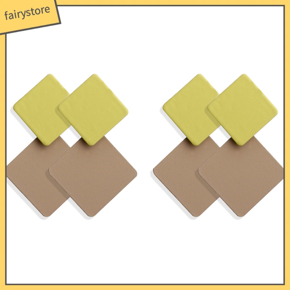 Set 2 Đôi Khuyên Tai Hình Khối Vuông Nhiều Màu Sắc Thời Trang Dành Cho Nữ