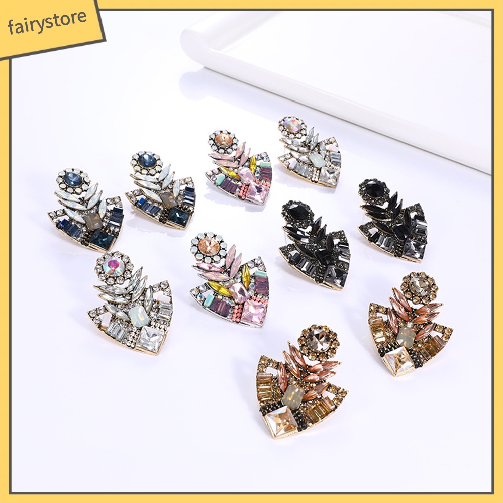 Khuyên Tai Đính Đá Phong Cách Bohemian Thời Trang Cho Nữ