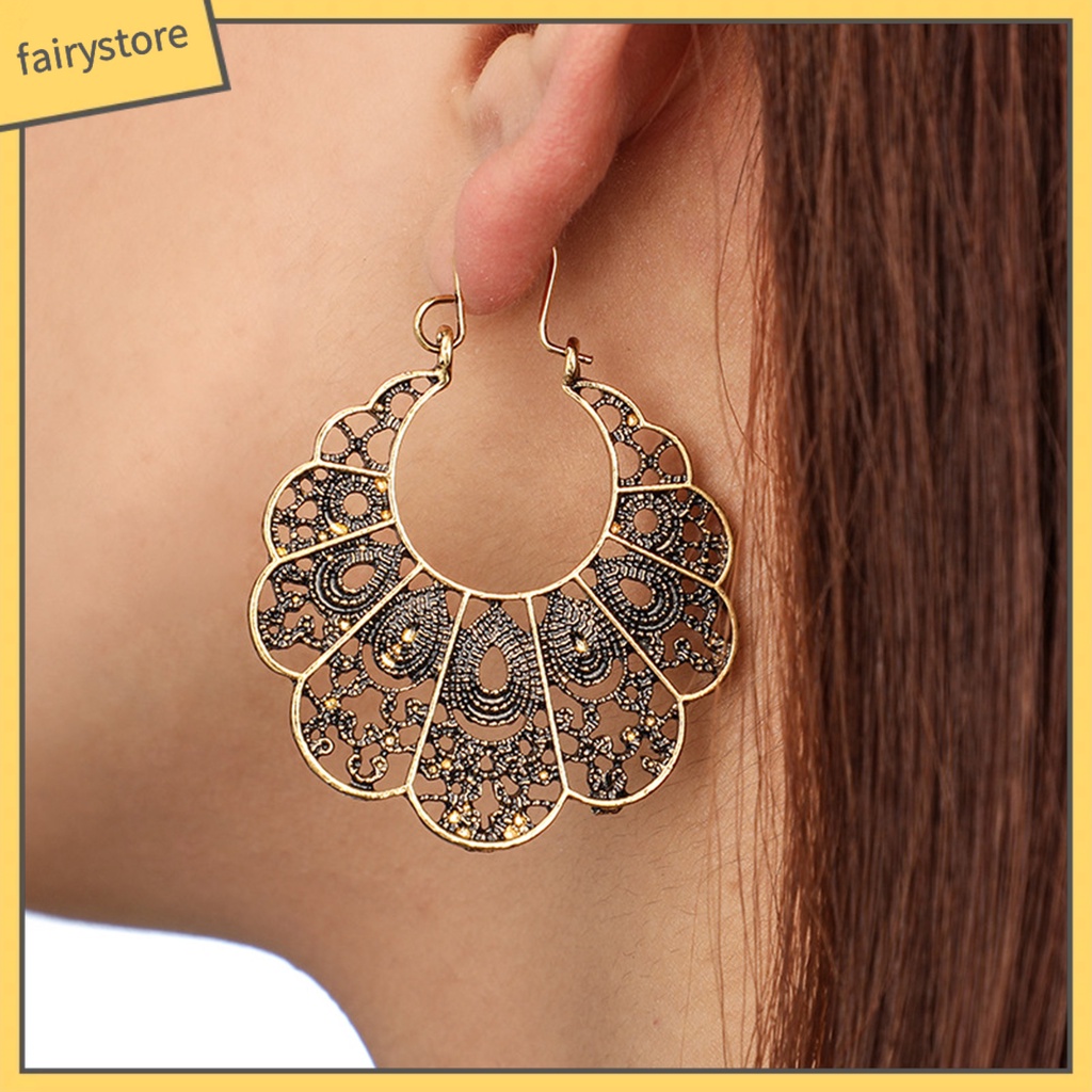 1 Đôi Bông Tai Hợp Kim Nhiều Hình Dạng Phong Cách Vintage