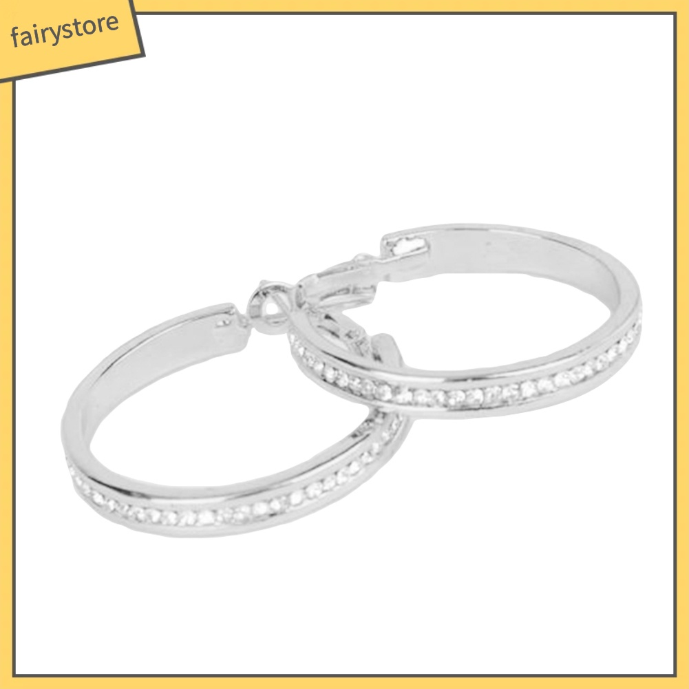 Bông Tai Dạng Vòng Tròn Lớn Đính Đá Thời Trang Dành Cho Nữ