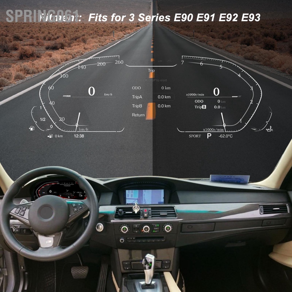 Spring061 10 Inch Xe Kỹ Thuật Số Cụm Nhạc Cụ Màn Hình LCD Bảng Đồng Hồ Speedmeters Hiển Thị Dash Cho Bộ 3 E90 E91 E92 E93