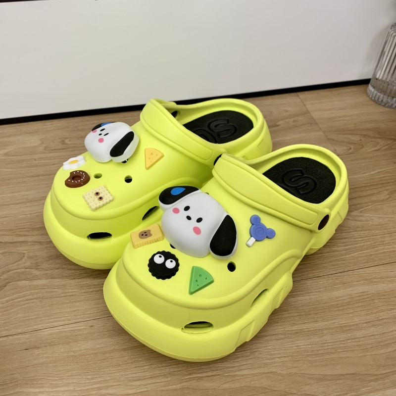 Dép Đế Dày 5cm Chống Trượt Hình Chú Chó Dễ Thương Cho Nữ