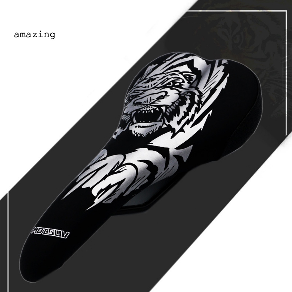 Yên Xe Đạp Chống Trượt Bằng Nhựa PP In Hình Hổ Thoáng Khí Tiện Dụng