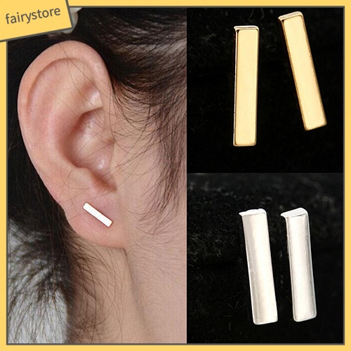 1 Đôi Bông Tai Hình Chữ Nhật Nhỏ Đơn Giản Phong Cách Punk Thời Trang Cho Nữ 1 Cặp