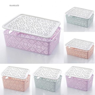 【GRCEKRIN】Storage Basket Blue Hollow Design Storage Box Including Various Small Objects