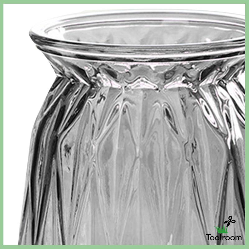 Bộ 2 Bình Hoa Bằng Kính Dùng Trang Trí Trong Nhà Hàng / Văn Phòng