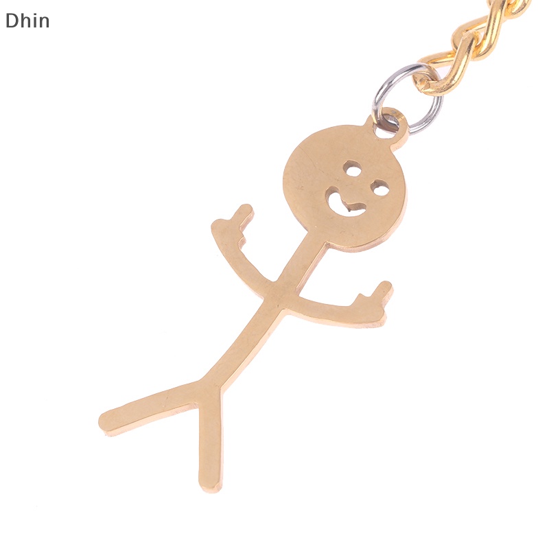 Móc Khóa Hình Người Nhỏ Bằng Thép Không Gỉ