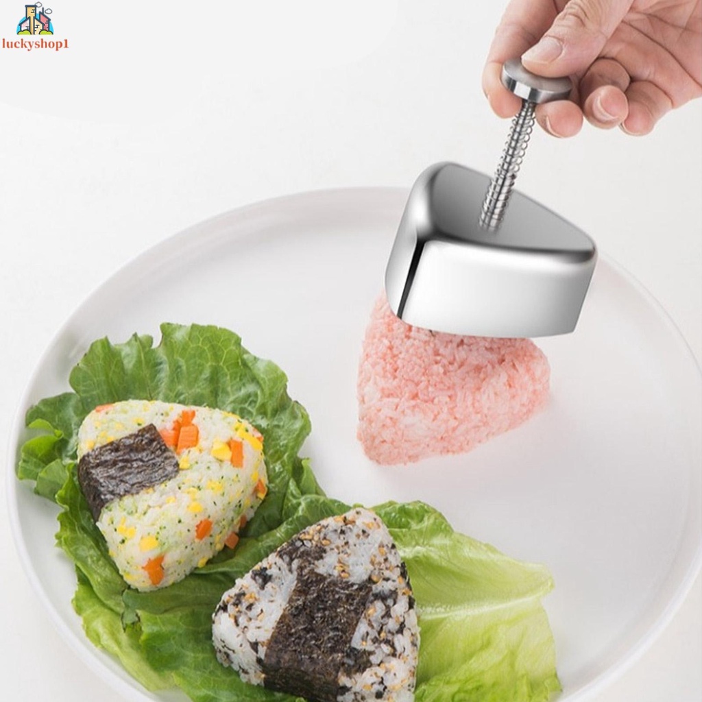 Khuôn Bento Hình Tam Giác Họa Tiết Hoạt Hình Dễ Thương DIY