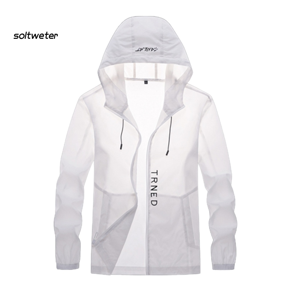 Áo Khoác Chống Nắng / Gió Màu Sắc Đơn Giản Có Dây Rút Tiện Dụng Cho Hoạt Động Ngoài Trời