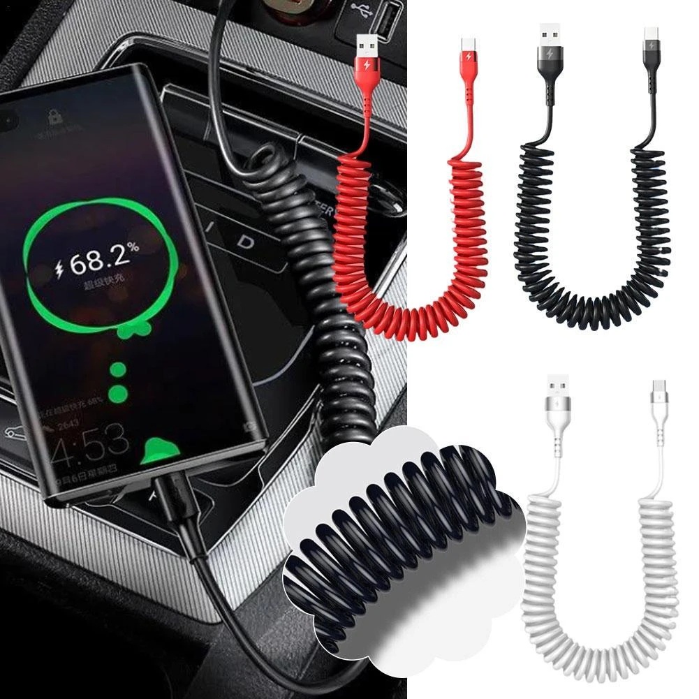 Dây Cáp Sạc Nhanh Micro USB Type C 66W 5A Có Thể Thu Gọn Tiện Dụng Cho Điện Thoại Android / 5A