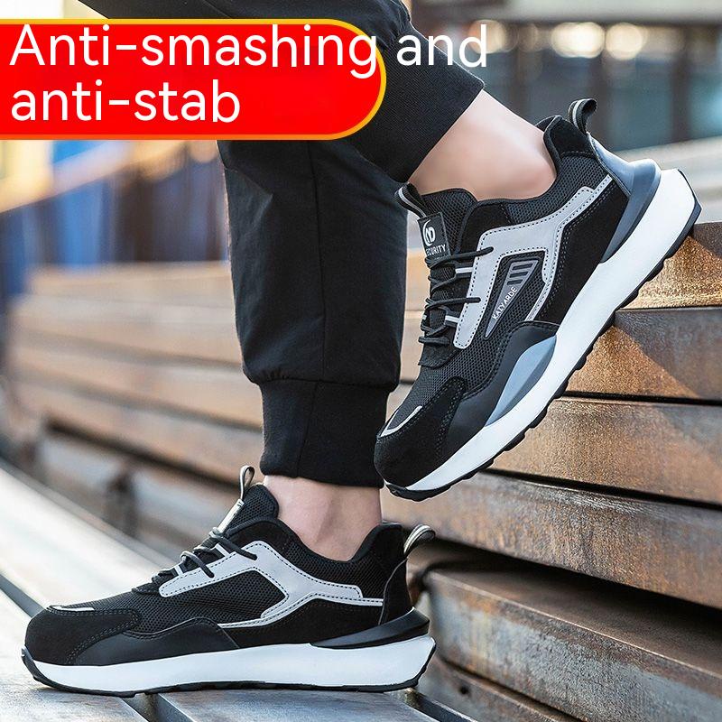 Giày Bảo Hộ Lao Động Mũi Thép Thoáng Khí Trọng Lượng Nhẹ Chống Mài Mòn Bảo Vệ Chân An Toàn Cho Nam
