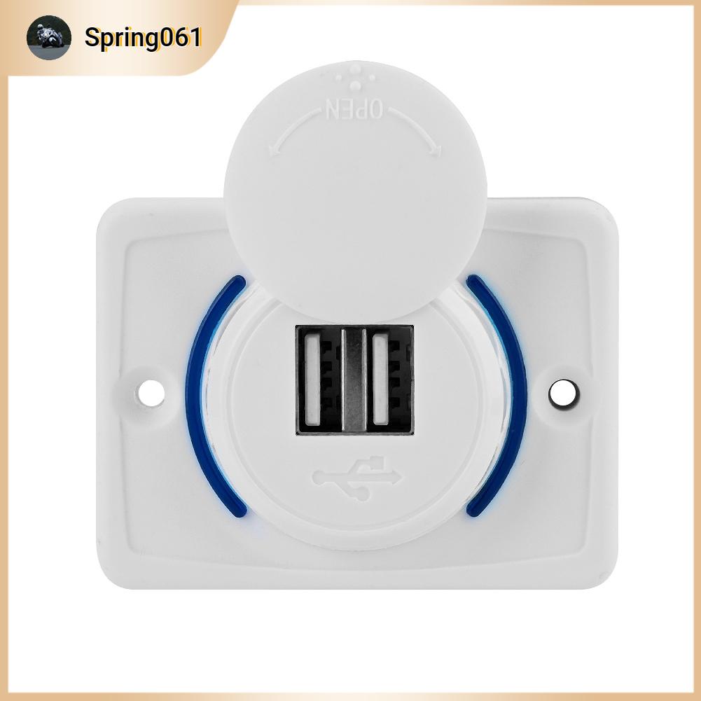 Spring061 Bộ sạc USB sửa đổi ô tô 3.1A với điện thoại cổng kép LED