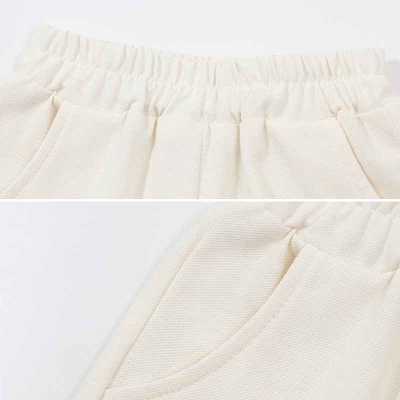 Bộ Áo Thun In Hình Gấu Dễ Thương Kèm Quần Ngắn Thời Trang Mùa Hè Cho Bé Gái 2-9 Tuổi