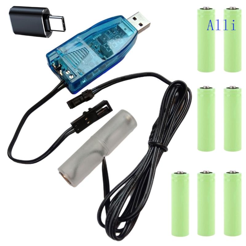 Pin AA LR6 Cho Đồng Hồ, Bàn Phím Máy Tính Cổng USB Loại C 5V Sang Cổng USB 1V-24V