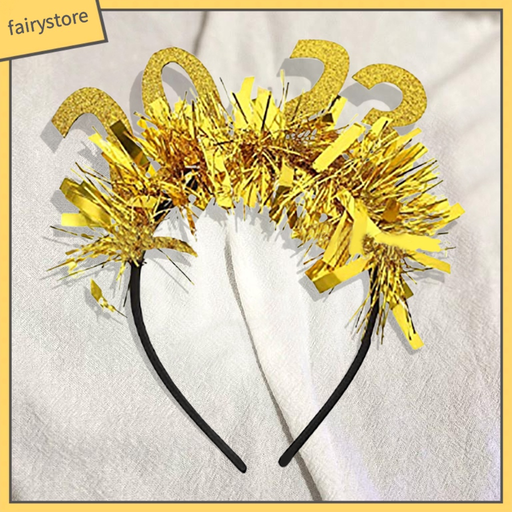 Băng Đô Cài Tóc Co Giãn Chống Trượt Trang Trí Hình Ngôi Sao Năm Mới