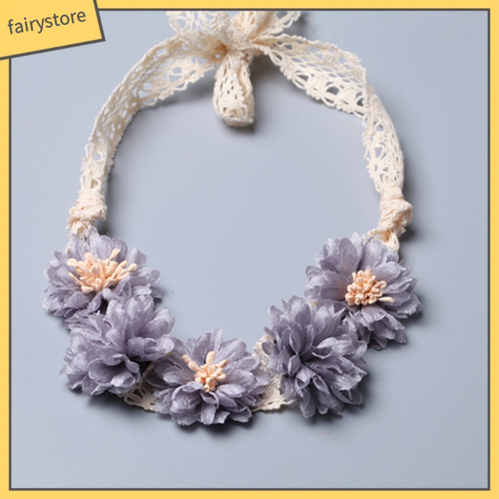 Băng Đô Hoa Cài Tóc Có Thể Điều Chỉnh Trang Trí Đám Cưới Cho Bé Gái