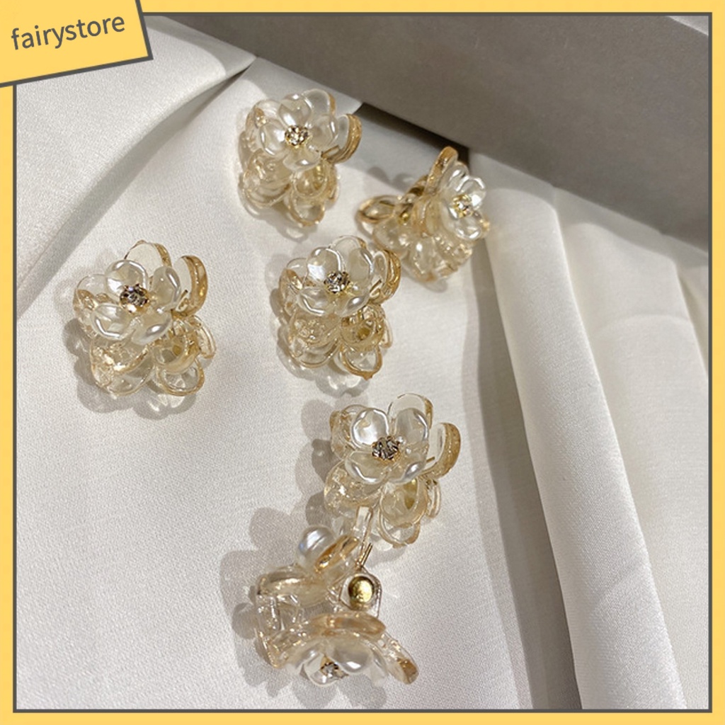 Kẹp Tóc Nhựa Trong Suốt Hình Bông Hoa Ngọt Ngào Cho Bé Gái