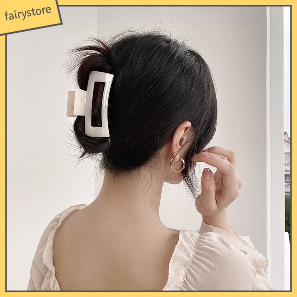 Kẹp Tóc Hình Vuông Màu Trơn Thanh Lịch Dành Cho Nữ