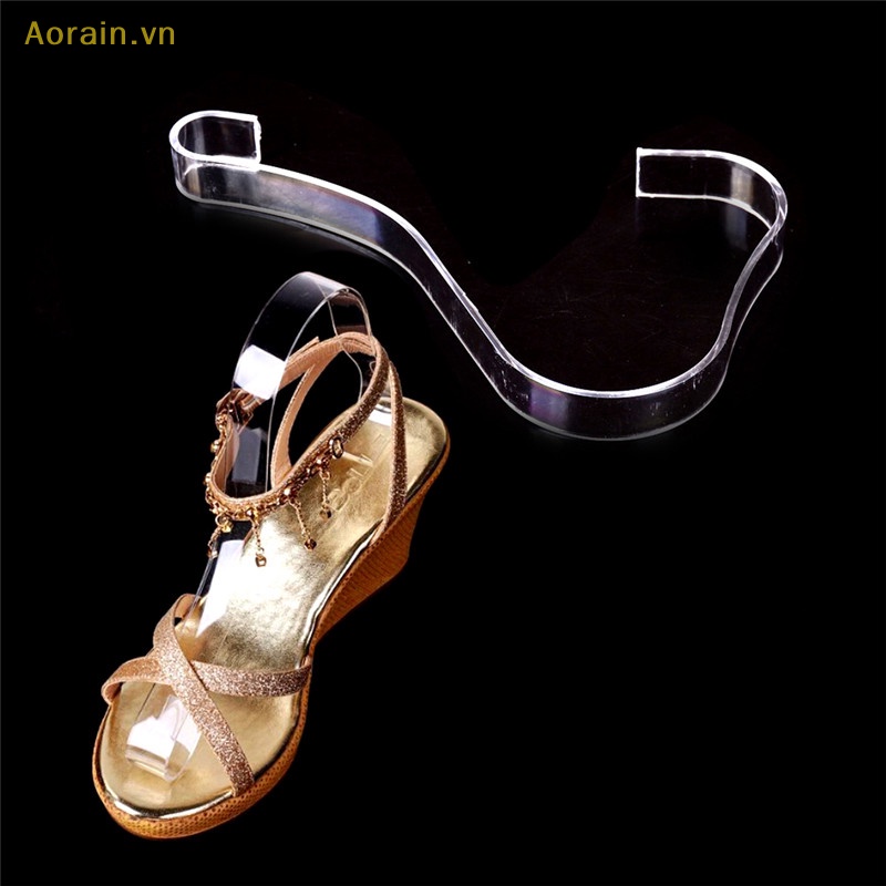 {Aorain} Set 4 Giá Đỡ Giày Sandal Bằng Nhựa Acrylic Trong Suốt Trưng Bày Cho Nữ
