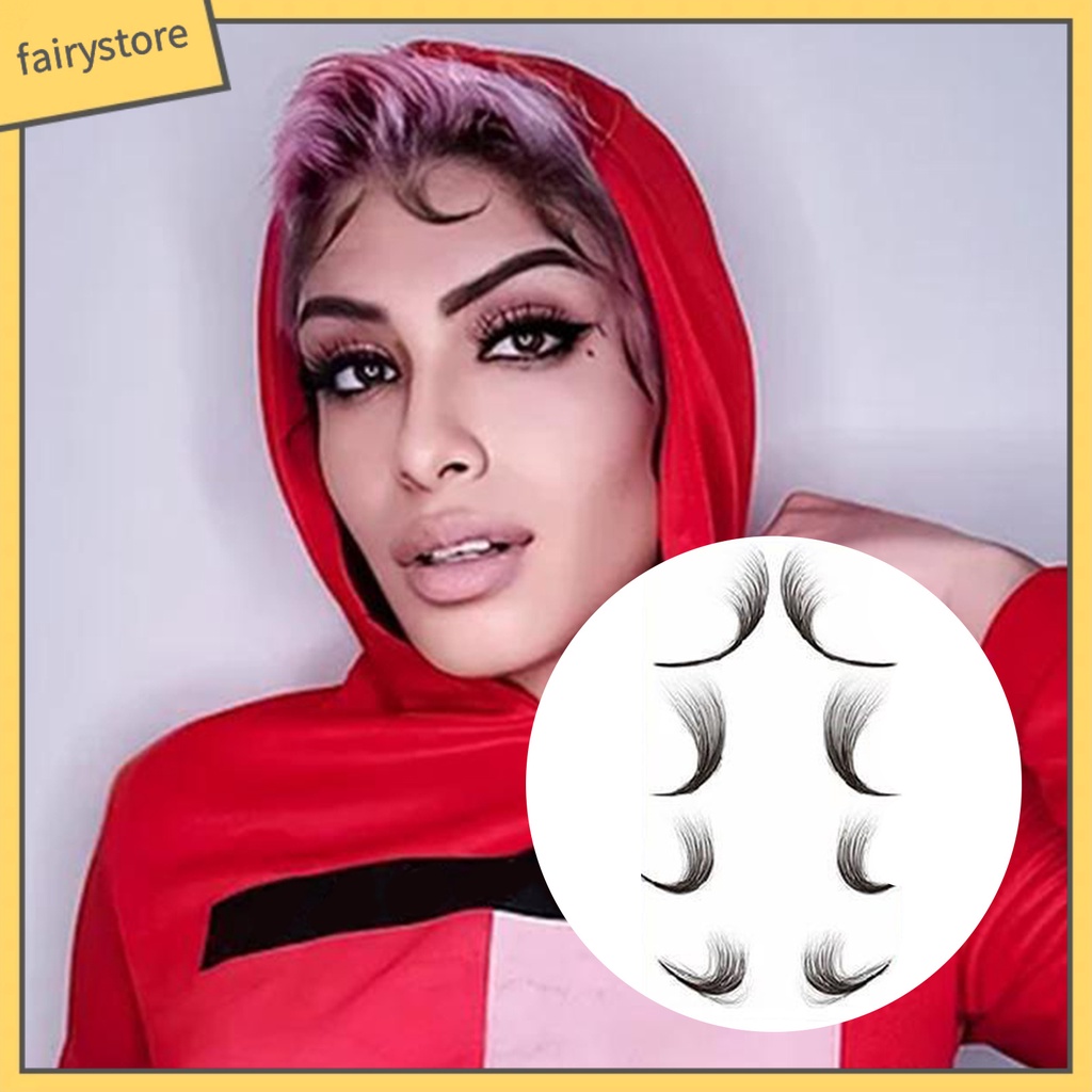 1 Cặp Miếng Dán Tóc Giả Xoăn Tự Nhiên Chống Nước Lâu Trôi Dễ Sử Dụng Dành Cho Bạn Nữ