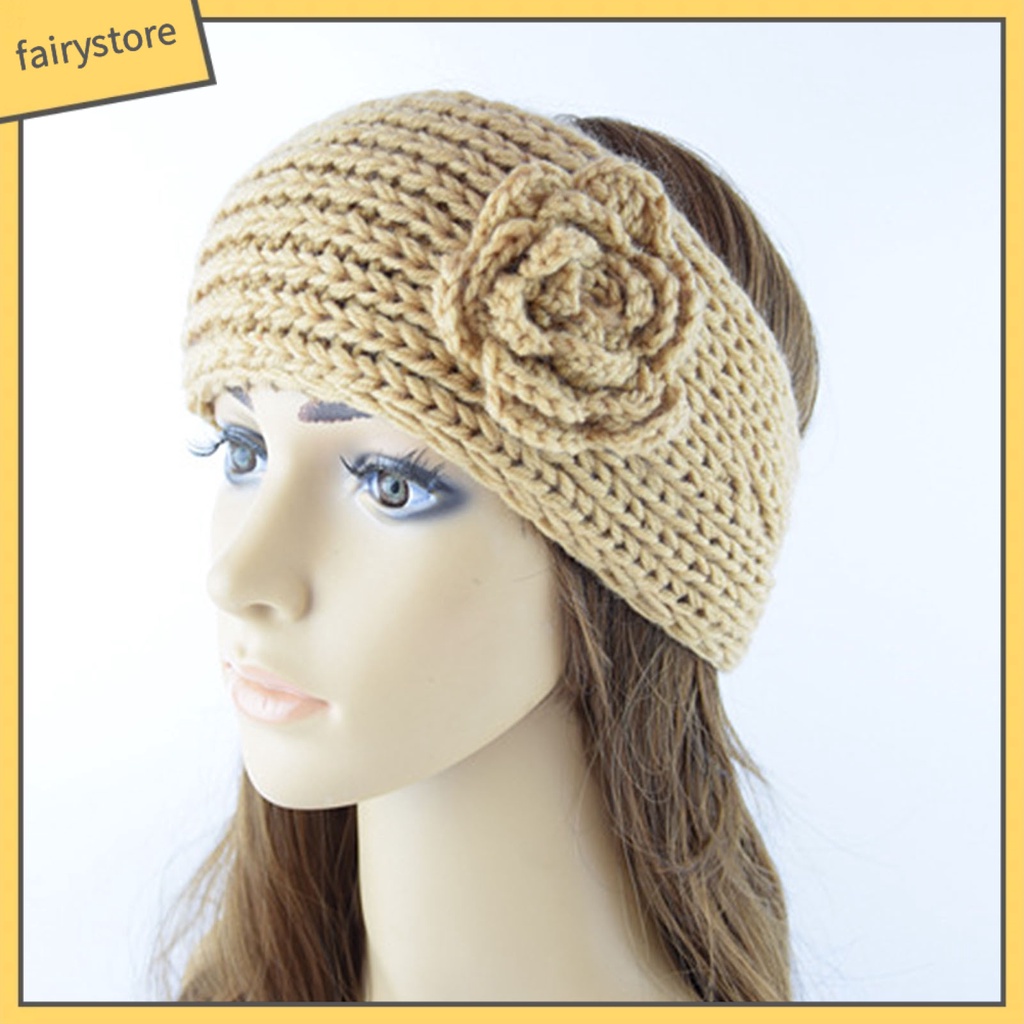 Băng Đô Dệt Kim Cài Nút Giữ Ấm Thoải Mái Cho Nữ