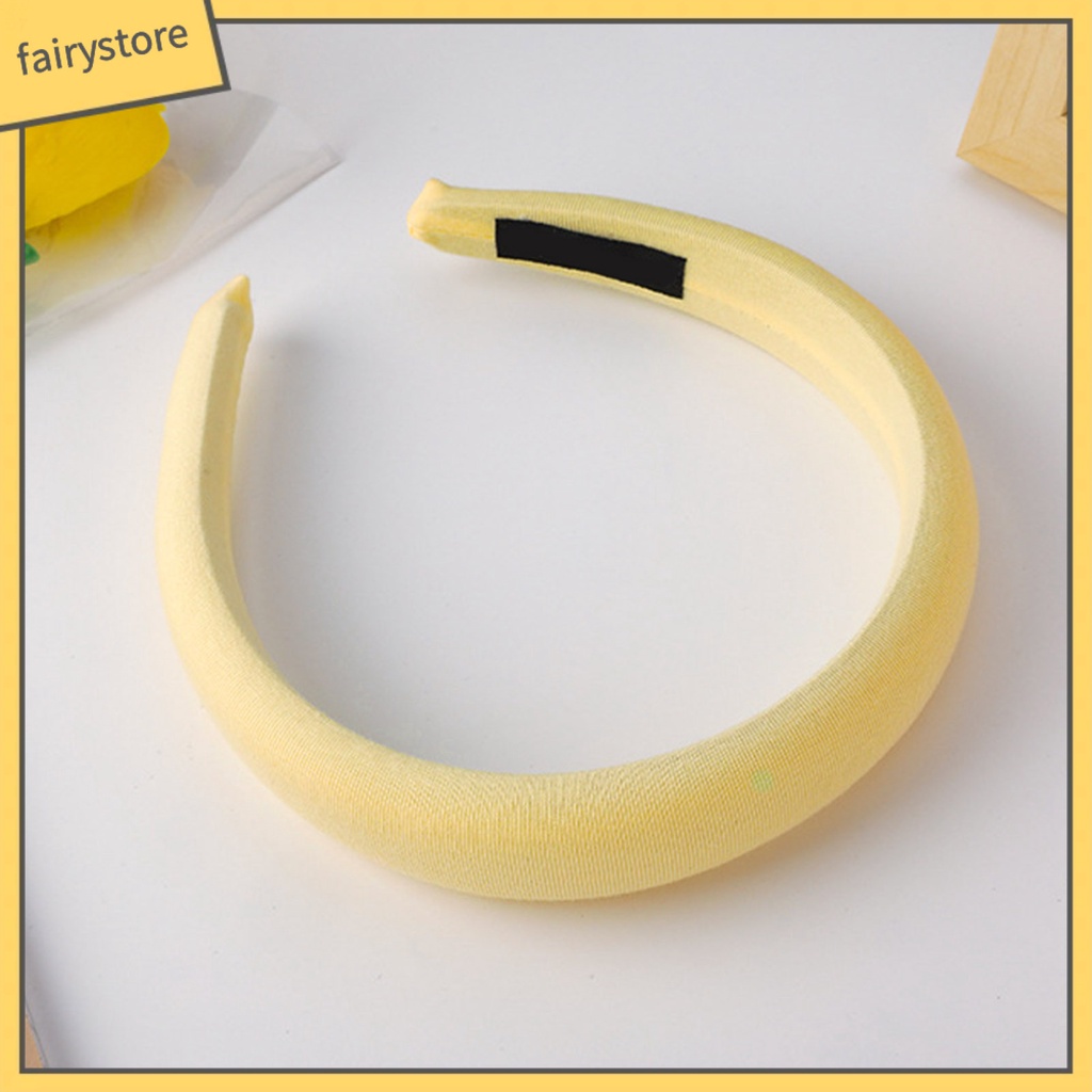 Băng Đô Cài Tóc Mềm Mại Co Giãn Gọn Nhẹ Chống Trượt Màu Trơn Dành Cho Nữ