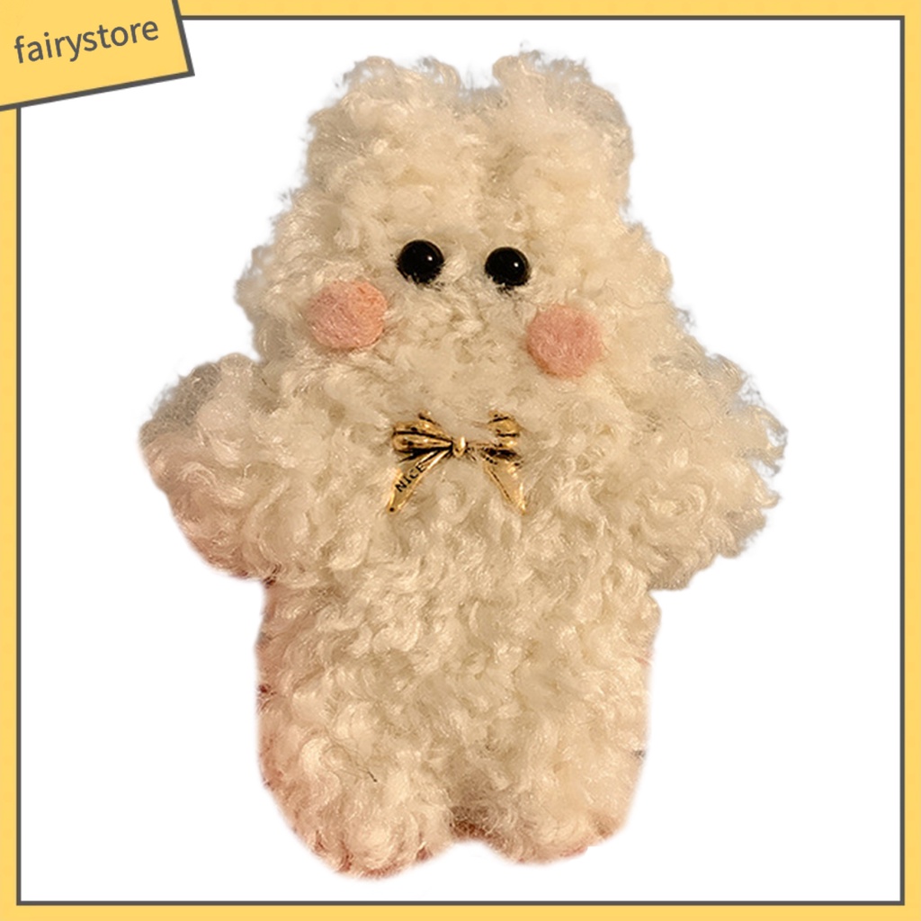 Kẹp Tóc Hình Gấu / Thỏ Bông Mềm Mại Gọn Nhẹ Không Trượt Cho Bé