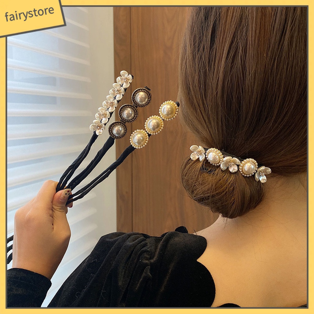 Kẹp Tóc Nửa Quả Cầu Hoa Đính Ngọc Trai Nhân Tạo