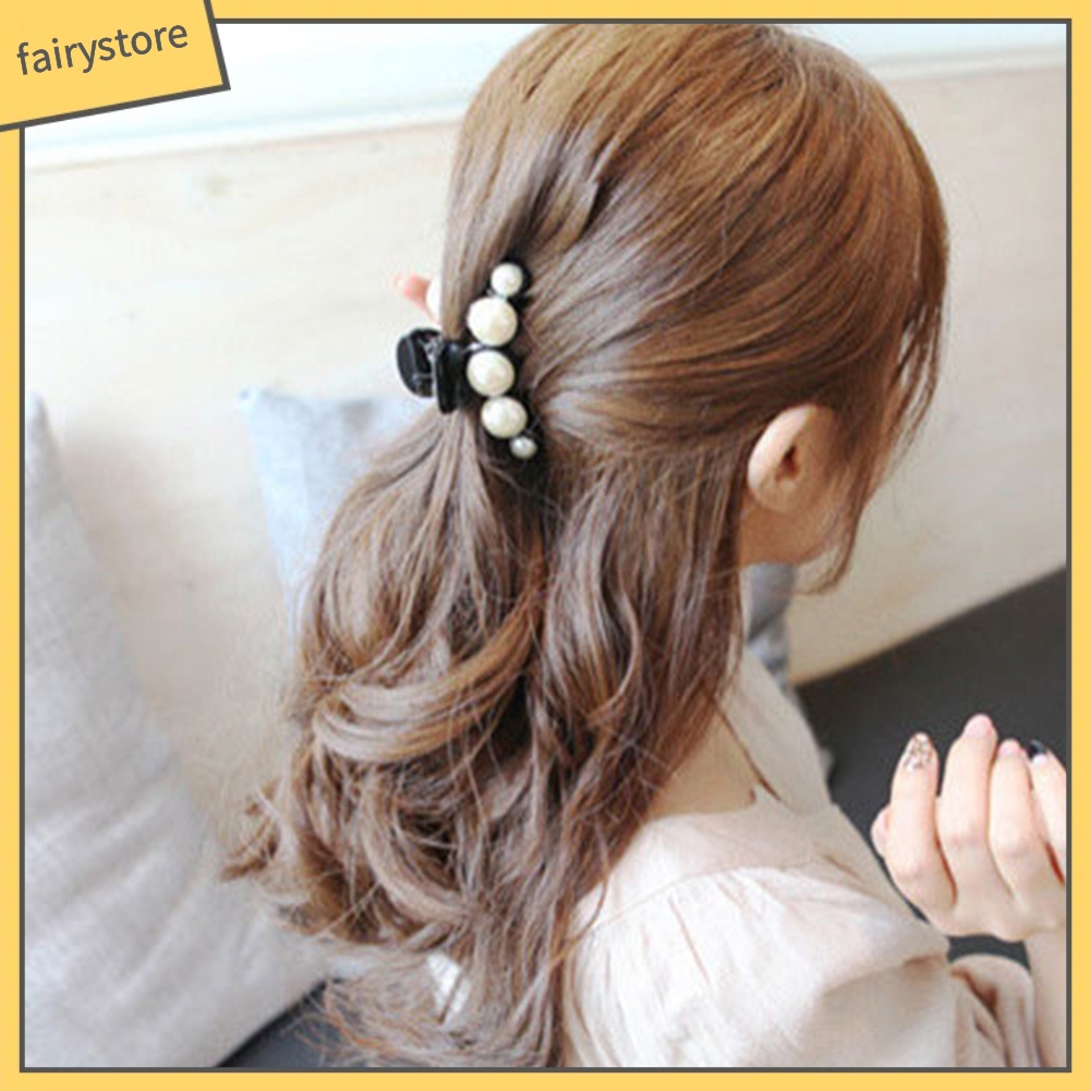 Kẹp Tóc Đính Ngọc Trai Giả Lấp Lánh Thanh Lịch Cho Nữ