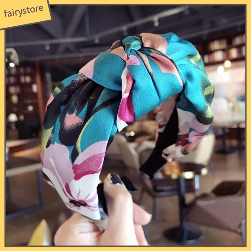 Băng Đô Thắt Nút Họa Tiết Hoa Thời Trang Cho Nữ