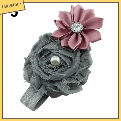 Băng Đô Hoa Đính Ngọc Trai Và Đá Xinh Xắn Cho Bé Gái