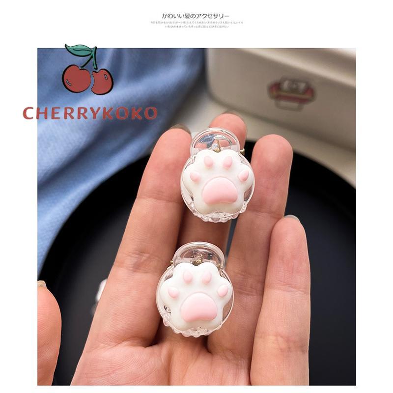 🍒🍒CHERRYKOKO Kẹp Tóc Mini Hình Chân Mèo Dễ Thương phong cách Hàn Quốc cho nữ