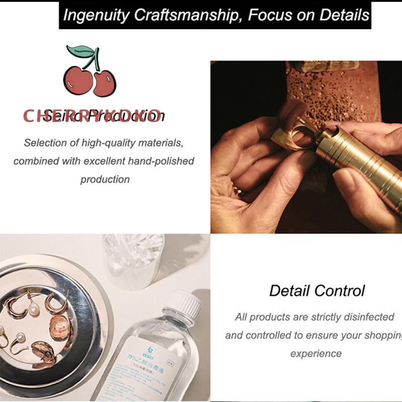 🍒🍒CHERRYKOKO Khuyên Môi Kẹp Không Cần Bấm Lỗ Cho Nữ