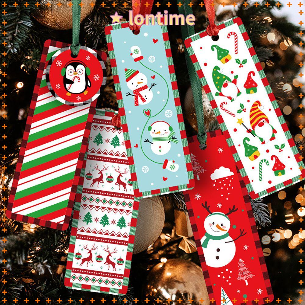 Set 100 Thẻ Đánh Dấu Trang Sách Đa Năng Hình Cây Thông Giáng Sinh