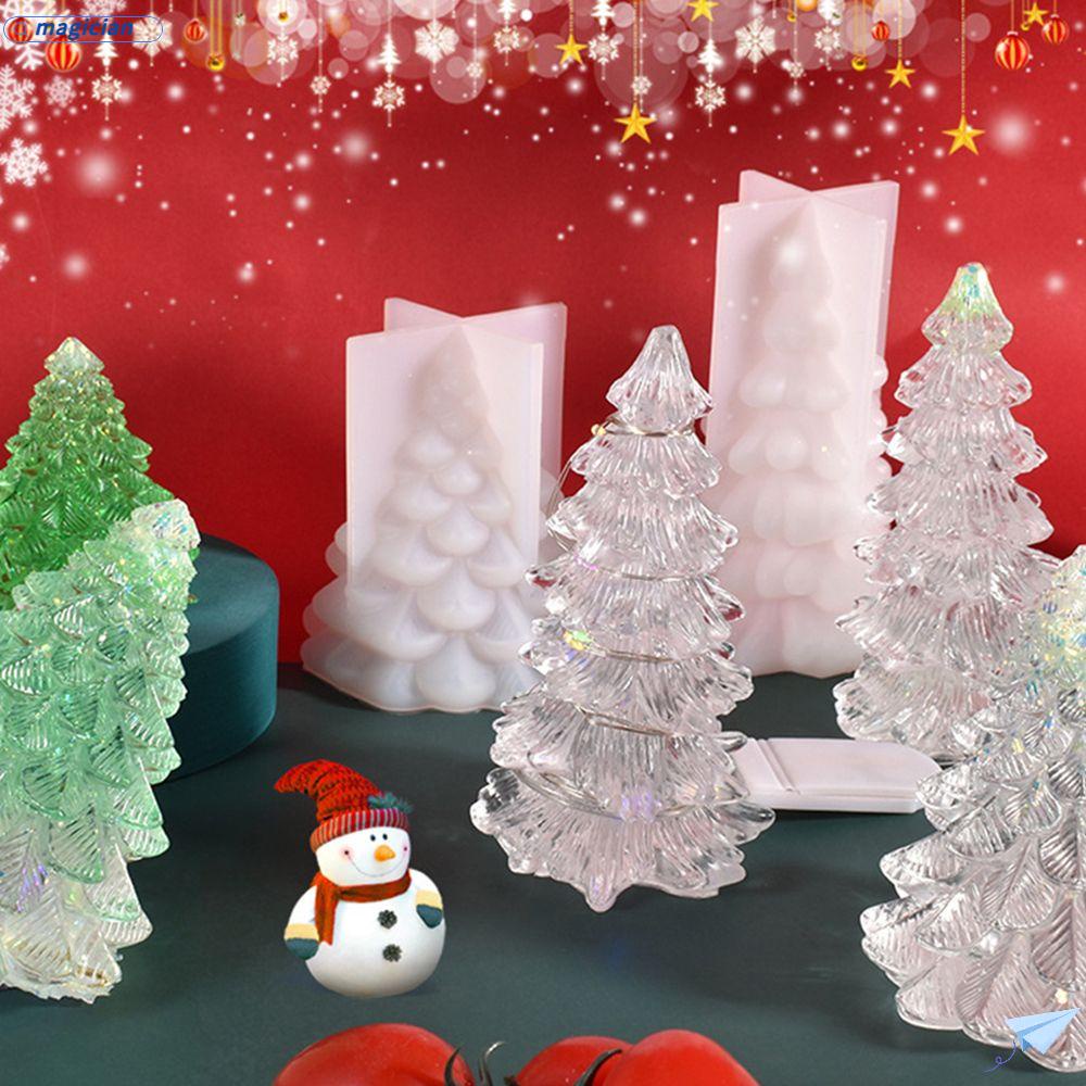 Khuôn Làm Nến Hình Cây Thông Giáng Sinh 3D Trong Suốt Độc Đáo